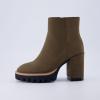 imageCUSHIONAIRE Womens Ringo platform heel boot Memory Foam Wide Widths AvailableOlive