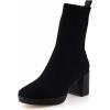 imageCUSHIONAIRE Womens Bancroft Stretch platform heel boot Memory Foam Wide Widths AvailableBlack