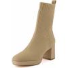 imageCUSHIONAIRE Womens Bancroft Stretch platform heel boot Memory Foam Wide Widths AvailableSand
