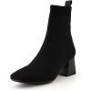imageCUSHIONAIRE Womens Milo Stretch Ankle Sock Boot  Soft Knit Upper Memory Foam Padding Lightweight 175quot Heel Wide Widths AvailableBlack