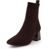 imageCUSHIONAIRE Womens Milo Stretch Ankle Sock Boot  Soft Knit Upper Memory Foam Padding Lightweight 175quot Heel Wide Widths AvailableEspresso