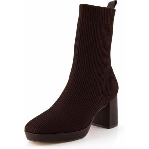 imageCUSHIONAIRE Womens Bancroft Stretch platform heel boot Memory Foam Wide Widths AvailableEspresso