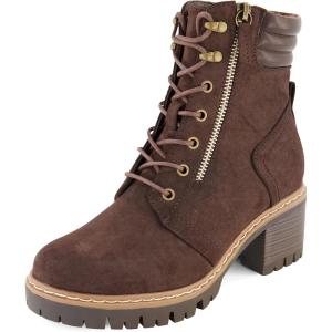 imageCUSHIONAIRE Womens Ramsey Lace up boot Memory Foam Wide Widths AvailableBrown