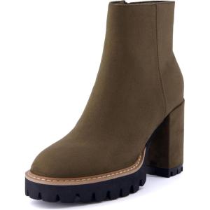 imageCUSHIONAIRE Womens Ringo platform heel boot Memory Foam Wide Widths AvailableOlive