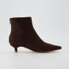 imageCUSHIONAIRE Womens Barbi Kitten Heel Bootie Memory Foam Wide Widths AvailableChocolate Microsuede