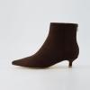 imageCUSHIONAIRE Womens Barbi Kitten Heel Bootie Memory Foam Wide Widths AvailableChocolate Microsuede