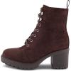 imageCUSHIONAIRE Womens James lace up boot Memory Foam Wide Widths AvailableChocolate Faux Suede