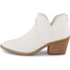 imageCUSHIONAIRE Womens Rodeo Western Ankle Boot Memory Foam Wide Widths AvailableWhite