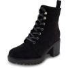 imageCUSHIONAIRE Womens James lace up boot Memory Foam Wide Widths AvailableBlack Faux Suede