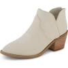 imageCUSHIONAIRE Womens Rodeo Western Ankle Boot Memory Foam Wide Widths AvailableIvory
