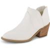 imageCUSHIONAIRE Womens Rodeo Western Ankle Boot Memory Foam Wide Widths AvailableWhite