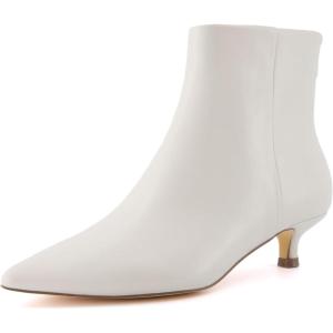 imageCUSHIONAIRE Womens Barbi Kitten Heel Bootie Memory Foam Wide Widths AvailableCream