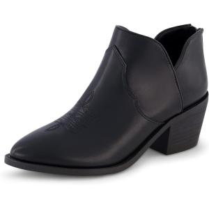 imageCUSHIONAIRE Womens Rodeo Western Ankle Boot Memory Foam Wide Widths AvailableBlack