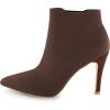 imageCUSHIONAIRE Womens Genie Stretch Knit Heel Bootie Memory Foam padding Wide Widths AvailableBrown