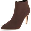 imageCUSHIONAIRE Womens Genie Stretch Knit Heel Bootie Memory Foam padding Wide Widths AvailableBrown