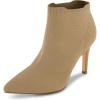 imageCUSHIONAIRE Womens Genie Stretch Knit Heel Bootie Memory Foam padding Wide Widths AvailableTaupe