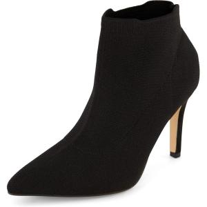 imageCUSHIONAIRE Womens Genie Stretch Knit Heel Bootie Memory Foam padding Wide Widths AvailableBlack