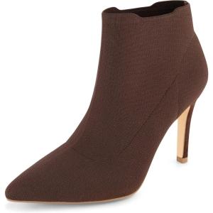 imageCUSHIONAIRE Womens Genie Stretch Knit Heel Bootie Memory Foam padding Wide Widths AvailableBrown