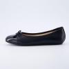 imageCUSHIONAIRE Womens Cardi Cap Toe Bow Flat with Memory Foam and Wide Widths AvailableBlackBlack Patent