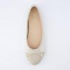 imageCUSHIONAIRE Womens Cardi Cap Toe Bow Flat with Memory Foam and Wide Widths AvailableBoneTaupe