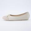 imageCUSHIONAIRE Womens Cardi Cap Toe Bow Flat with Memory Foam and Wide Widths AvailableBoneTaupe