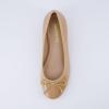 imageCUSHIONAIRE Womens Frenchie Dress Ballerina Flat Memory Foam Wide Widths AvailableTan Patent