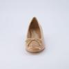 imageCUSHIONAIRE Womens Frenchie Dress Ballerina Flat Memory Foam Wide Widths AvailableTan Patent