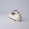 imageCUSHIONAIRE Womens Sleeper Mary Jane Flat with Memory Foam and Wide Widths AvailableCream Embellished
