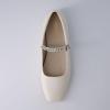 imageCUSHIONAIRE Womens Sleeper Mary Jane Flat with Memory Foam and Wide Widths AvailableCream Embellished
