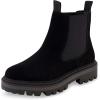 imageCUSHIONAIRE Womens Derby Genuine Suede Chelsea boot Memory Foam Wide Widths AvailableBlack Suede