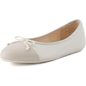 imageCUSHIONAIRE Womens Cardi Cap Toe Bow Flat with Memory Foam and Wide Widths AvailableBoneTaupe