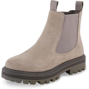 imageCUSHIONAIRE Womens Derby Genuine Suede Chelsea boot Memory Foam Wide Widths AvailableGrey Suede