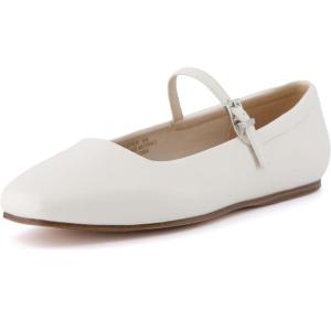 imageCUSHIONAIRE Womens Sleeper Mary Jane Flat with Memory Foam and Wide Widths AvailableCream
