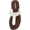 imageCUSHIONAIRE Womens Cindy thong stud sandal Comfort FoamWhite