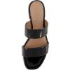 imageCUSHIONAIRE Womens Nolita two band low block heel slide sandal Memory Foam and Wide Widths AvailableBlack Patent