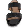 imageCUSHIONAIRE Womens Nolita two band low block heel slide sandal Memory Foam and Wide Widths AvailableBlack Patent