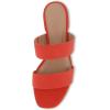 imageCUSHIONAIRE Womens Nolita two band low block heel slide sandal Memory Foam and Wide Widths AvailableCoral