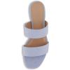imageCUSHIONAIRE Womens Nolita two band low block heel slide sandal Memory Foam and Wide Widths AvailableFaded Blue