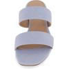 imageCUSHIONAIRE Womens Nolita two band low block heel slide sandal Memory Foam and Wide Widths AvailableFaded Blue