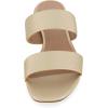 imageCUSHIONAIRE Womens Nolita two band low block heel slide sandal Memory Foam and Wide Widths AvailableGold