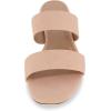 imageCUSHIONAIRE Womens Nolita two band low block heel slide sandal Memory Foam and Wide Widths AvailableNude