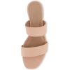imageCUSHIONAIRE Womens Nolita two band low block heel slide sandal Memory Foam and Wide Widths AvailableNude