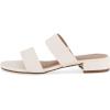imageCUSHIONAIRE Womens Nolita two band low block heel slide sandal Memory Foam and Wide Widths AvailableWhite Smooth