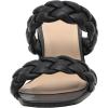 imageCUSHIONAIRE Womens Onyx braided Heel Sandal Memory Foam Wide Widths AvailableBlack