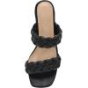 imageCUSHIONAIRE Womens Onyx braided Heel Sandal Memory Foam Wide Widths AvailableBlack