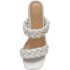 imageCUSHIONAIRE Womens Onyx braided Heel Sandal Memory Foam Wide Widths AvailableIvory