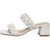 imageCUSHIONAIRE Womens Onyx braided Heel Sandal Memory Foam Wide Widths AvailableIvory