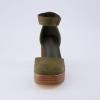 imageCUSHIONAIRE Womens Tanner Leather stack block heel with Memory Foam Padding Wide Widths AvailableOlive Nubuck
