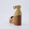 imageCUSHIONAIRE Womens Tanner Leather stack block heel with Memory Foam Padding Wide Widths AvailableSand Nubuck