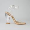 imageDunes Womens Nellie Lucite Heel Sandal Memory Foam InsolesClear